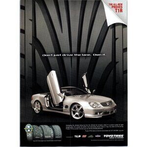 2006 Toyo Proxes T/R Tires Mercedes SLR Vintage Print Ad Man Cave Wall Art